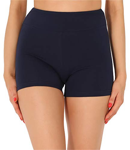 Merry Style Damen Shorts Radlerhose Unterhose Hotpants Kurze Hose Boxershorts aus Baumwolle MS10-359(Marineblau,XL)