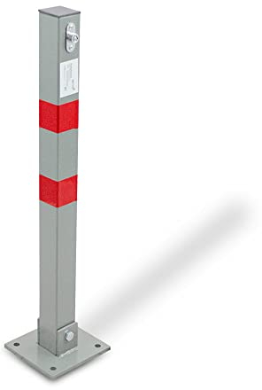 BITUXX Parkpfosten Parkplatzpfosten Absperrpfosten Parkplatzsperre Poller 65cm Klappbar (1 Pfosten)