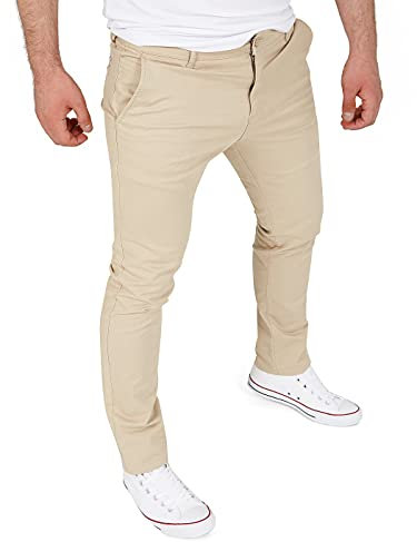 WOTEGA Glenn - Männer Chino Hosen - Herren Chinohose - Stretch Chinojeans, Beige (Light Taupe 161210), W38/L34