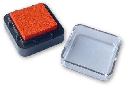 Stemplino® Stempelkissen klein Ink pad mini Kissen mit Farbe für Kinder Hochzeit Album zum Stempeln für Embossing Scrapbooking Bullet Journal Gestalten Basteln DIY (orange)