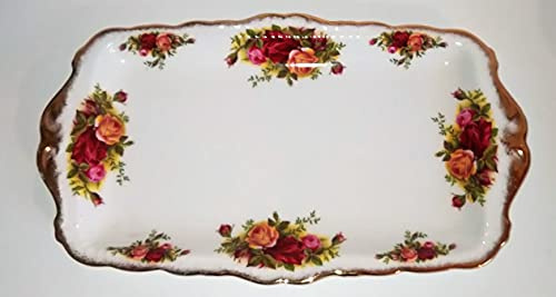 Rofu Royal Albert/Kuchenplatte/Original/Old Country Roses/ca. 27 cm Action/Kik