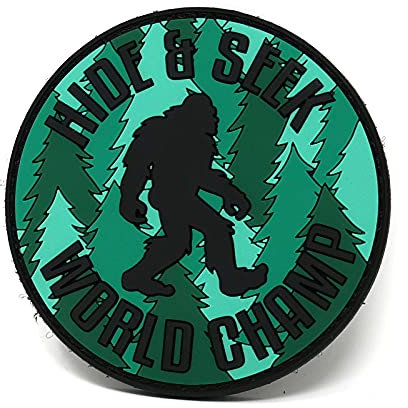 Bigfoot Hide & Seek Champ Hook and Loop Patch | Funny Tactical Patch