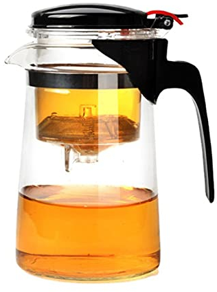 SHAIYOU Teekanne Glas,Glas Teebereiter Mit Sieb Und Deckel,Gläsernes Teeei Für Schwarzen Tee Grüner Tee Fruchttee (750ML)