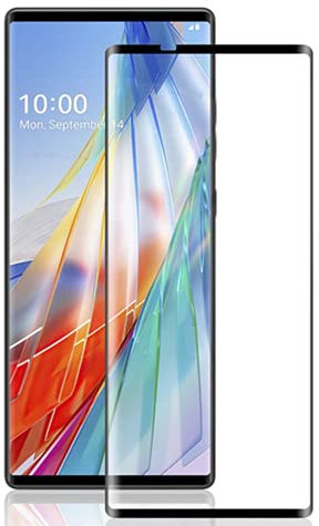 XMTON 3D Protection Écran Compatible avec LG Wing 5G 6.8,3D Incurvé Couverture Complète Verre Trempé Protecteur d'Écran de Dureté 9H pour LG Wing 5G Smartphone (Noir-2)