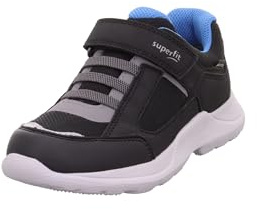 Superfit Jungen Rush Sneaker Gore-tex 1-006225 Stiefel, SCHWARZ/HELLBLAU 0000, UK child 10
