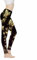 Biyejit Damen-Leggings, hohe Taille, Bauchweg-Effekt, Hose für Yoga, Workout, Laufen, Größe XS-3XL, Goldfarbener Schmetterling, XS