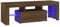 vidaXL Modern Style TV Cabinet w/RGB LED Lights - Engineered Brown Oak Wood - Ample Storage Room, Easy Assembly & USB Connection - For Living Room/Bedroom