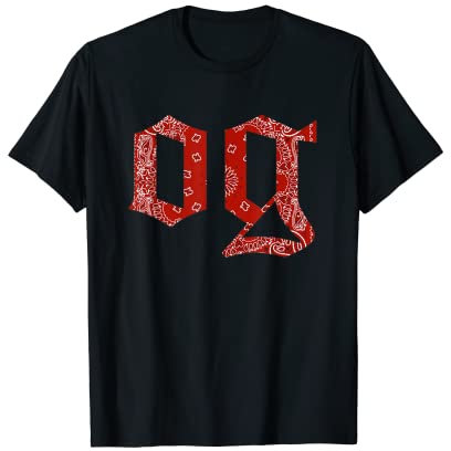 OG T-Shirts für Herren Original Gangster Compton Bandana-Print T-Shirt