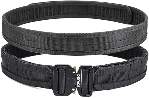 DEYACE Quick Release Battle Belt, 1.75'' Tactical MOLLE Heavy Duty and 1.5'' EDC Inner Belt for Law Enforcement, Shooter