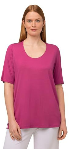 Ulla Popken Damen große Größen Übergrößen Plus Size Shirt 1/2 Arm Doublelayer Fuchsia pink 42+ 820860810-42+