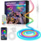 HOUHUI Neon Streifen Lichter,5m RGB LED Neon Strip mit Remote per App,IP67 Wasserdichte Neon LED Streifen, 12V Musik Synch Neon Strip,DIY Design,Flexible Neon Lichter für Schlafzimmer, Spielzimmer
