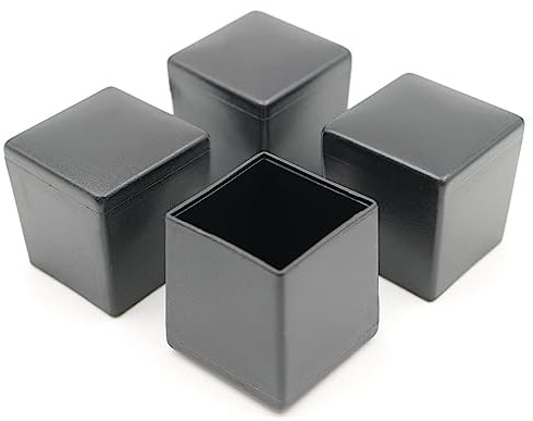 Design61 4X Kappen für Vierkantrohre 20 x 20 mm Schutzkappen Gleiter Bodenschutz für Vierkantrohre