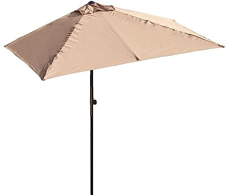 Parasol Mural pour Extérieur, Demi Rectangulaire pour Balcon, Jardin, Terrasse, Hauteur Réglable, sans Base (Size : 200x100cm(6.5x3.2ft))