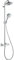 Colonne de douche thermostatique HANSGROHE Raidance S 240 EcoSmart chromé + tablette AddStoris