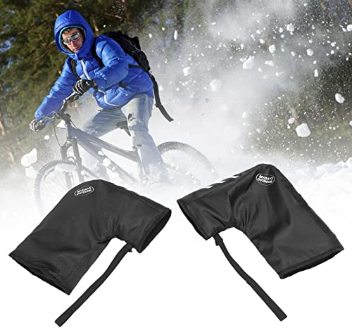 Mokernali Fahrradlenkerhandschuhe, wasserdichte, Reflektierende Und Handschutzhandschuhe, Winddichte Winter-Thermo-Fahrradhandschuhe Für Das Winterradfahren