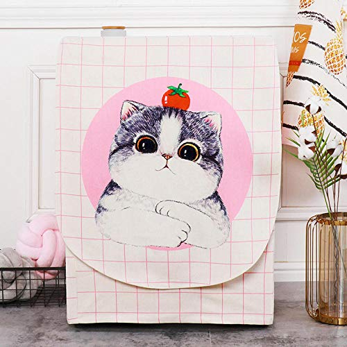 Washing Machine Cleaner,Washing Machine Cover,Washer Dryer Cover for Front Load Washer Protection-Washing machine cover-Milky first love_Width 60 Thickness 55 Height 85cm