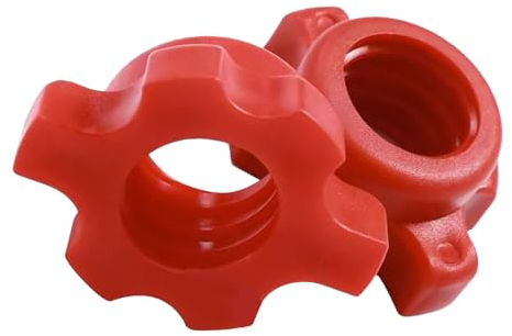 VGEBY Hantel-Rot-Spinlock-Halsb?nder, Hantel-Muttern, Schraube, rutschfest, Stabil, Sicher, Hantel-Zubeh?r f¨¹r Fitness,