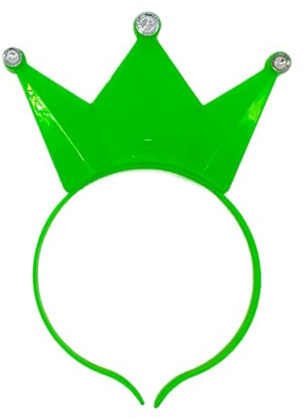 BF Souvenirs 1x LED Haarreif KRONE verschiedene Farben, blinkend und leuchtend, Prinzessin, König, Party Karneval Geburtstag Motto Party Fasching