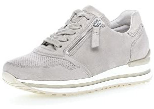 Gabor Damen Low-Top Sneaker, Frauen Halbschuhe,Komfortable Mehrweite (H),schnürschuhe,schnürer,Plateausohle,Puder (perf.),39 EU / 6 UK