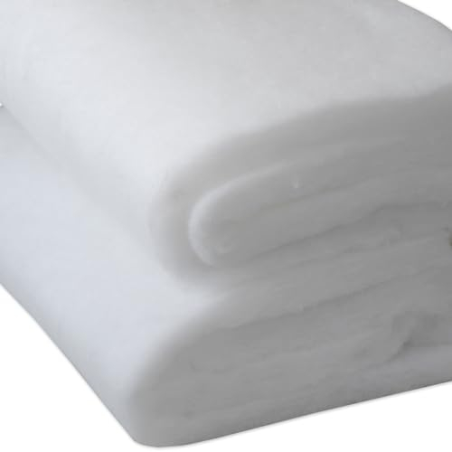 Nurtextil24 Volumenvlies Meterware 2m Länge 4cm Dicke 160cm Breite Quilt 400g/m² Polstervlies 40mm Höhe Waschbar Watte Polsterwatte Diolenwatte Vlieswatte Füllung Kissen Decke Sofa Polsterung