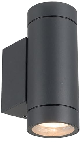 LED's light 1000675 Außen-Wandleuchte anthrazit 2x GU10 IP44 für LED und Halogen bis 35W