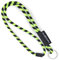 webbomb® Tubular Lanyard zweifarbiges Schlüsselband - rund weich und lang mit Sicherheitsverschluss und Schlüsselring als Schlüsselanhänger Key Chain für Ausweis Handy Schlüssel (neongrün/schwarz)
