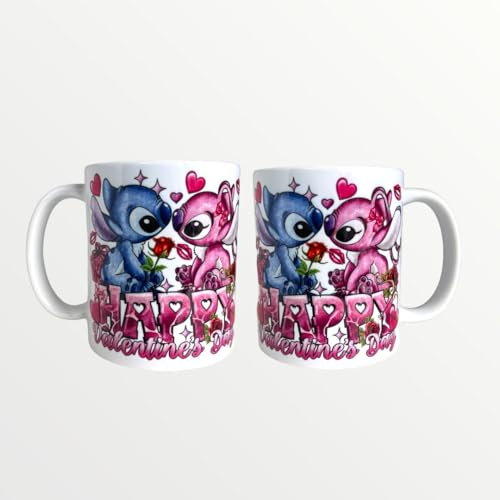 sellrex Stitch and Angel - Taza de San Valentín (312 g)