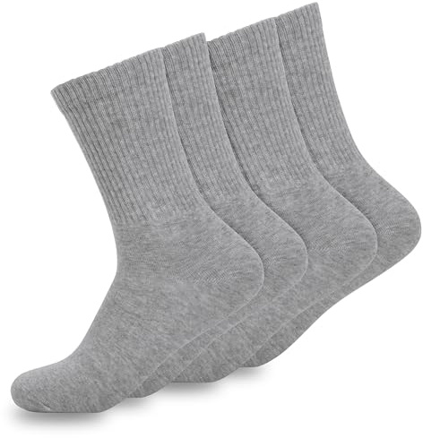 Baesics Tennissocken (4-Paar) Unisex, Atmungsaktive Sportsocken aus | Aus atmungsaktiver Baumwolle, langlebig und bequem, unisex. Für Tennis, Laufen und Sport, im Mehrfachpack