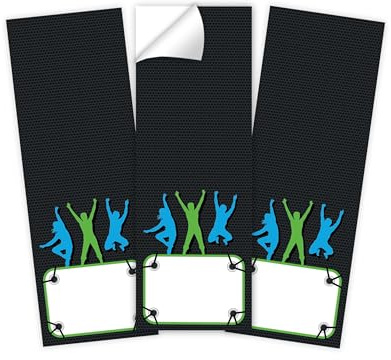 12 Aufkleber Jump Verpackung von Geschenken für Jungsgeburtstag Mädchengeburtstag Etiketten für Geschenkverpackung
