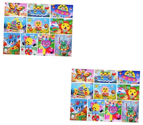 Toyvian 20stücke Teiliges Eva Pinup-Bilder Bastelmaterial Für Junge Mädchen Kreative Aufkleber Für Kindergarten Und Vorschule Fördert Praktische Fähigkeiten Und Teamarbeit