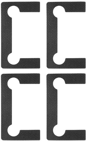 sourcing map 4Pcs Glass Hinge Gasket, Shower Doors Hinge Plastic Glass Hinge Replacement Parts Gasket Glass Hinge for Glass Door Cupboard Showcase Cabinet Door, Black