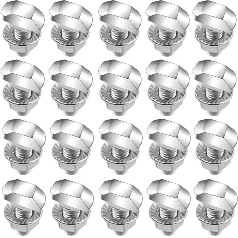 Vis à Tête Marteau 20 Pièces M6 x 16 en Acier Inoxydable Vis en T avec Ecrous à Bride pour Serre et Photovoltaïque