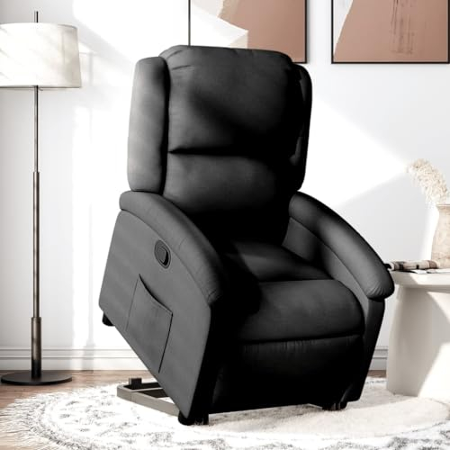 KLYEON Sessel mit Aufstehhilfe Schwarz Stoff,Elektrischer Aufstehsofa | Komfortabler Ruhesessel mit Aufstehhilfe | Perfekt zum Entspannen Sitzgelegenheiten