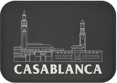 Fabulous Badteppich, Schwarz, Casablanca, minimalistisch, Reisen, Marokko, Orient, Maße: 60 x 40 cm