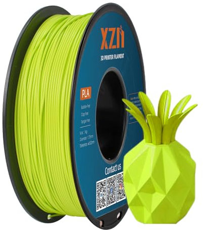 XZN PLA Filament 1.75mm,PLA 3D Drucker Filament,Robust und Langlebig,Maßgenauigkeit +/-0,03mm,1KG Filament Spule,PLA Apfelgrün