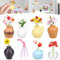 8Pcs Mini Vase Fridge Magnets, DIY Ceramic Tiny Vase Magnets Fridge, Cute Funny Plant Flower Vase Refrigerator Magnet, Whiteboard Magnets, Home Kitchen Office Decoration