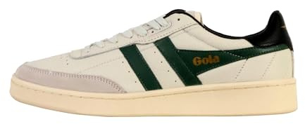 Gola Herren-Sneaker aus Kontaktleder, Off White/Evergreen/Black, 41 EU