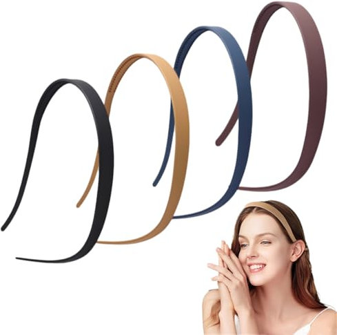 NHQZ 4 Pièces Serre tete femme, Serre tete maquillage en zigzag pour le sport, Le fitness, Le maquillage quotidien