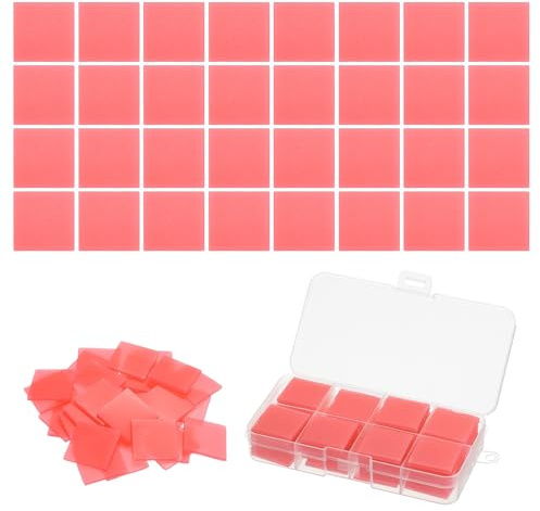 PATIKIL 72PCS Diamant Malerei Klebstoff Ton Wachs 5D Quadrat 25mm/1 Rot
