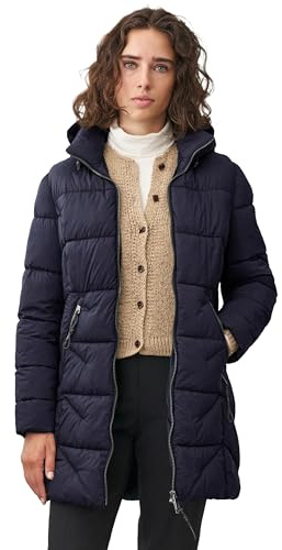 ONUA Leichte Winterjacke Damen, warmer und wattierter Steppmantel mit abnehmbarer Kapuze, auch als Wintermantel oder Outdoorjacke gefüttert mit veganer Daune (Größe 36-48)