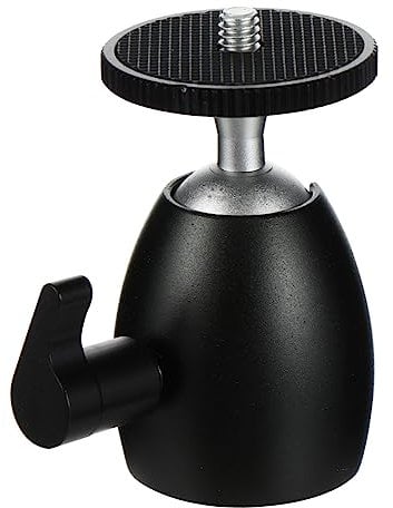 DIYEAH 2pcs Screw Mini Ball Head Camera Mount Stand for Small Rig Tripod Mount Adapter Fits Webcam Tripod