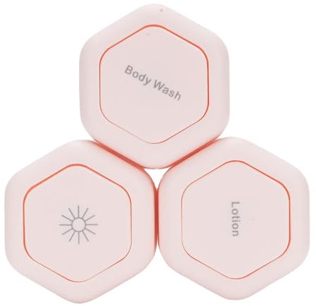 EMUKOEP 3pcs Travel Containers Reusable Travel Bottles Set Leak Proof Wide Mouth Magnetic Travel Jars for Body Wash Lotion