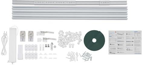 Vorhangschiene,Motorisierte Gardinenschiene mit Intelligente Steuerung,Motorisierte Vorhangschiene mit Timer-Funktion,Elektrische Vorhänge Curtain Rail