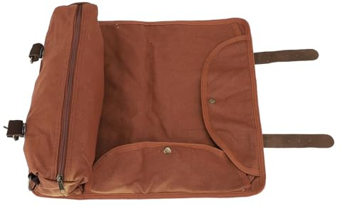 Kikumi Waiter Tool Bag Canvas Leather Bartender Roll Bag Portable Multi-Compartment Storage Tool Supplies for Bar Travel,