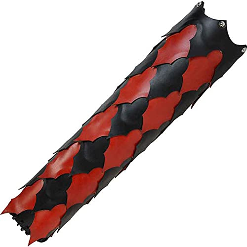 SCMYZLYD Worum geht's Hier überhaupt? Köcher Waldelfen Leder Rücken Pfeiletui Halter Ranger Elf Bogenschießen Cosplay Kostüm(Red)