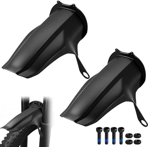 Dreyoo 2 Pack Mountain Bike Fenders Compatible with FOX MY21 36-38 Forks, MTB Mud Guard with Bolt-On Design, Durable Protection Against Mud, Water & Trail Debris, Easy to Install
