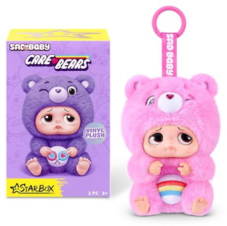 Sad Baby Starbox Care Bears von Starbox | Lizensierte Care Bears, immersives Auspacken, handtellergrosse Pluesch-Keyrings, 6 sammeln + 1 super selten (1/128), ab 3 J.