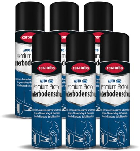 Caramba Power Protect Unterbodenschutz, 6er-Pack, Spray zum Schutz vor Steinschlag, Korrosion und Witterung, Überlackierbar, Schallisolierend, 6x500 ml
