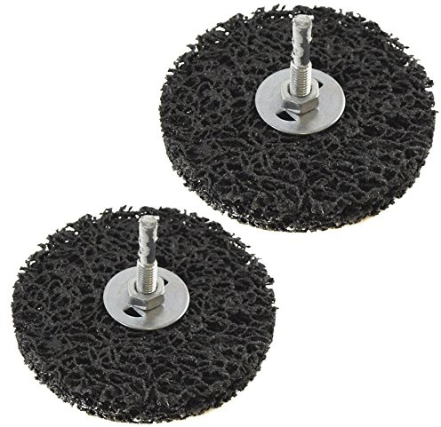 2 x 100mm Clean And Strip Disc Rust Paint Welding Spatter Removal 6mm Shank