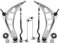 A-Premium Vordere untere Querlenker-Set, Sway Bar Link Spurstange Ersatz für BMW E46 323i 325i 328i 330i Z4 8-teiliges Set